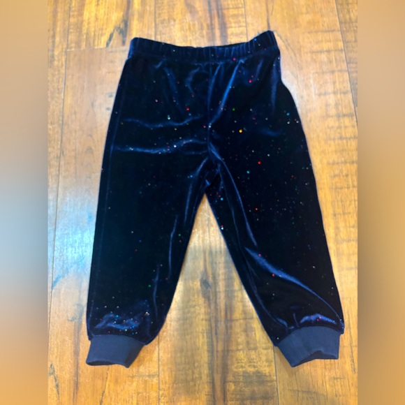 Little Me Night Sparkle Velour Hoodie Set, Navy Blue, 18 Months Christmas Winter - Picture 11 of 12